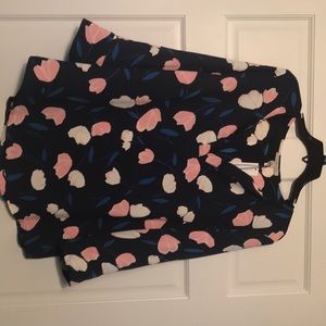 Flowered Tunic Blouse